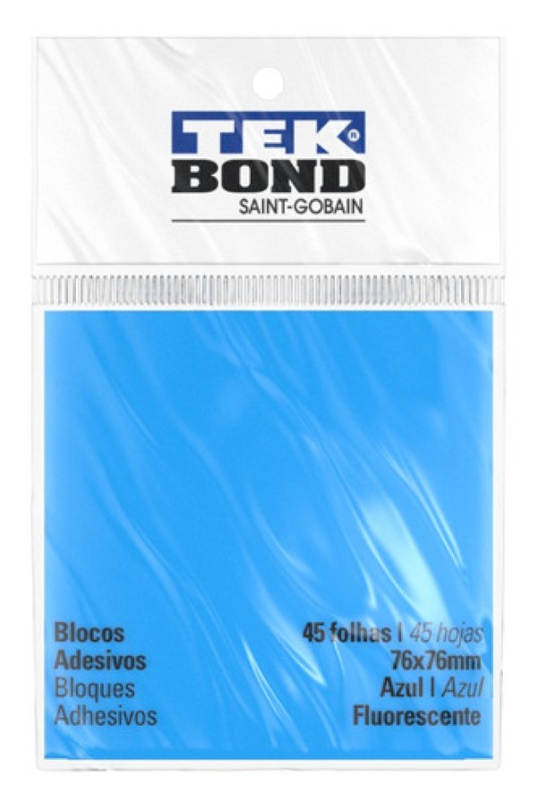 Encontraproduto.com.br - Bloco Adesivo Fluorescente Tekbond Verde com 45 Folhas 76x76mm