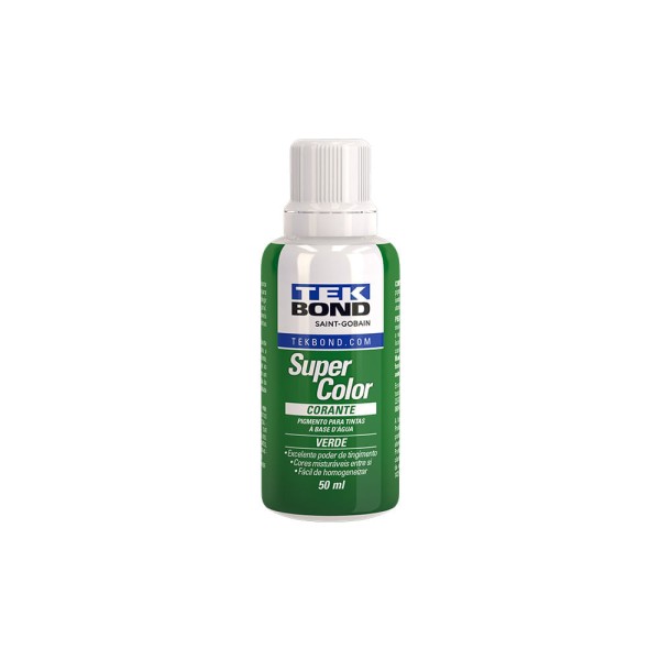 Encontraproduto.com.br - Corante Líquido Super Color 50Ml Verde - Tekbond