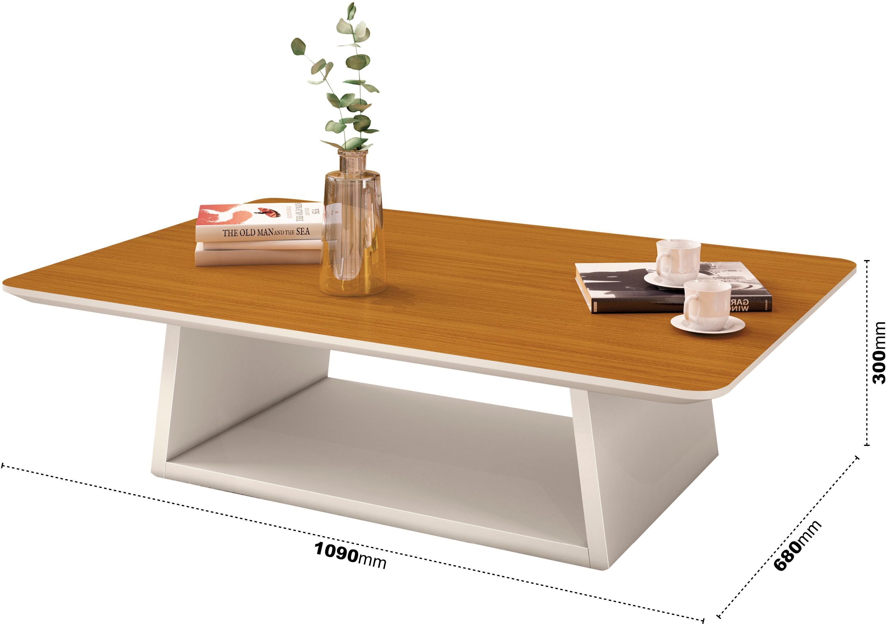 Encontraproduto.com.br - Mesa de Centro EDN Holambra 17658 Off White Cedro