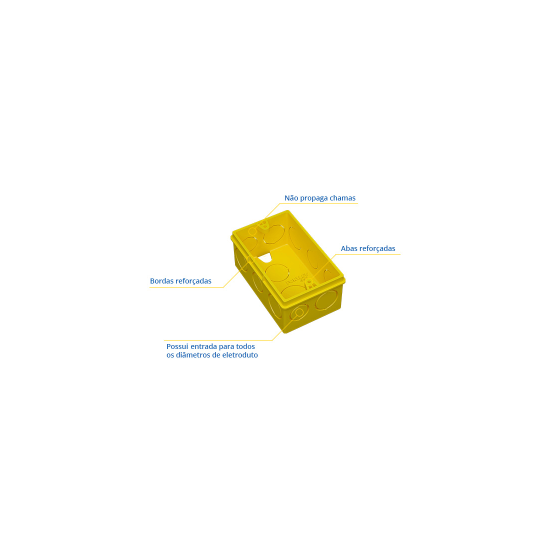 Encontraproduto.com.br - Caixa de Luz Retangular Fortlev  Reforçada