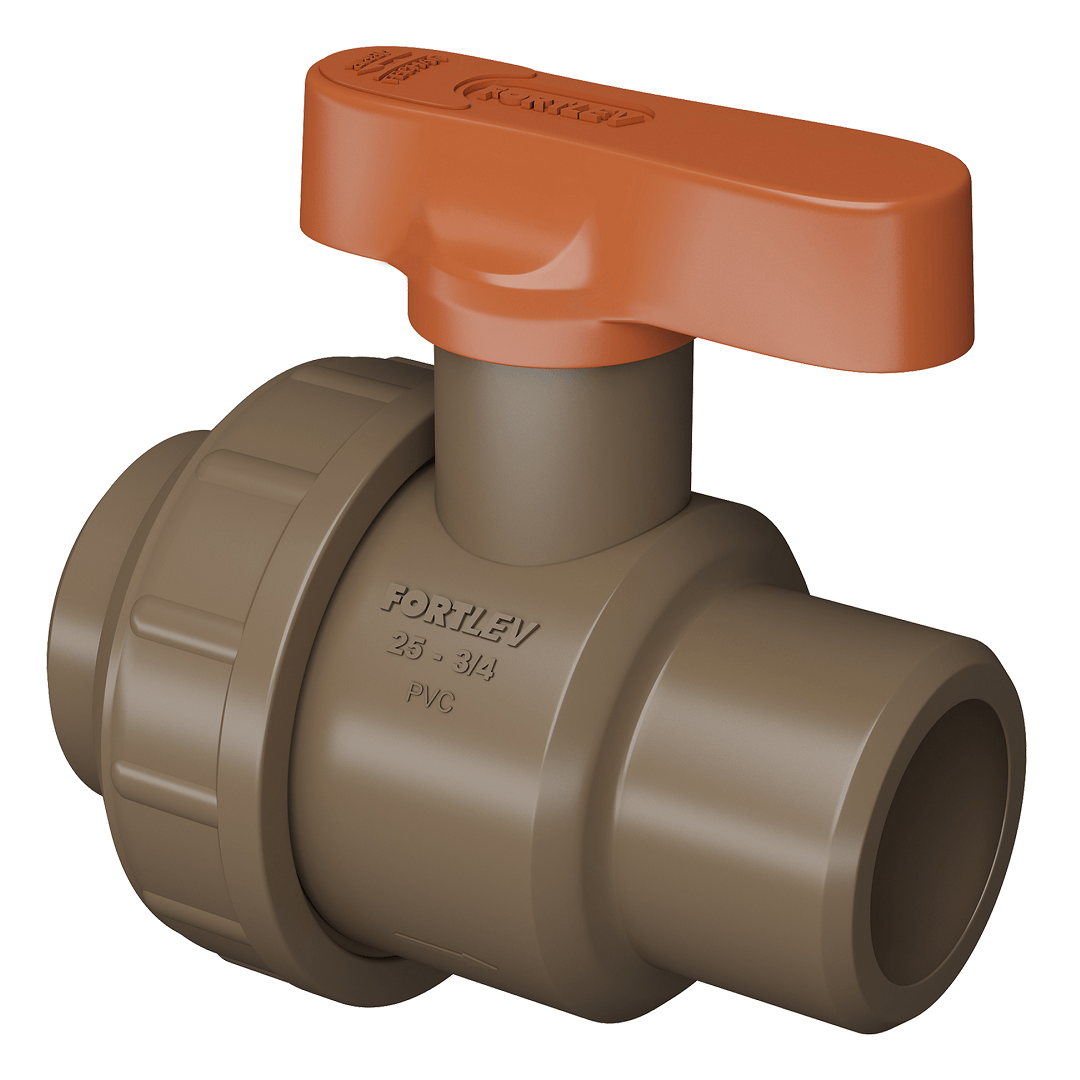 Encontraproduto.com.br - Registro Esfera Hidráulico Com União 40 Mm Fortlev