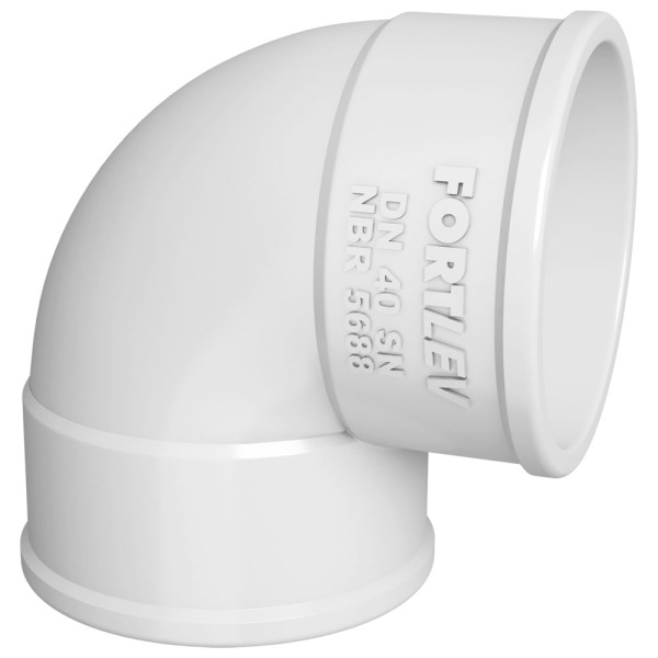 Encontraproduto.com.br - Joelho 90 Esgoto Série Normal PVC DN 40 Fortlev