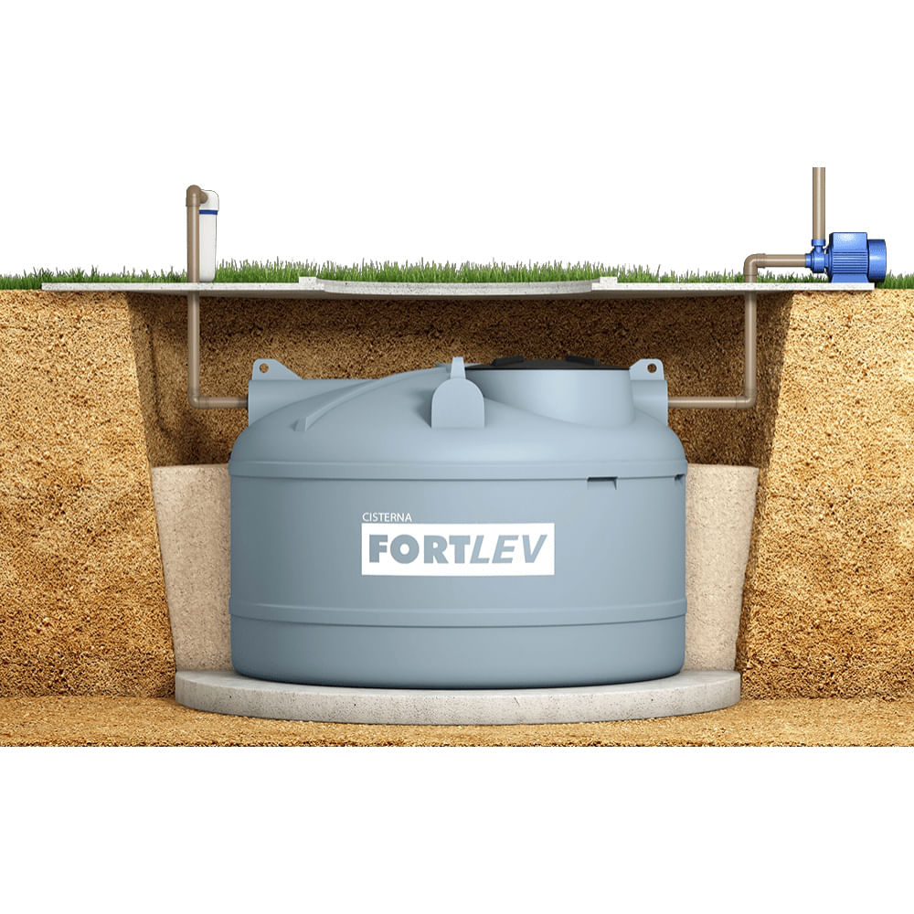 Encontraproduto.com.br - Cisterna Vertical com Tampa de 5.000L Fortlev
