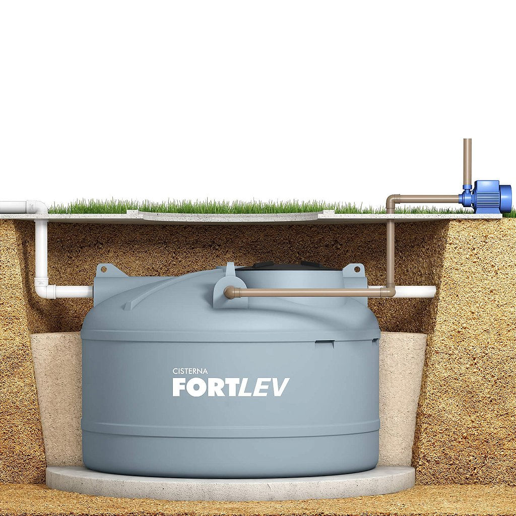 Encontraproduto.com.br - Cisterna Vertical com Tampa de 5.000L Fortlev