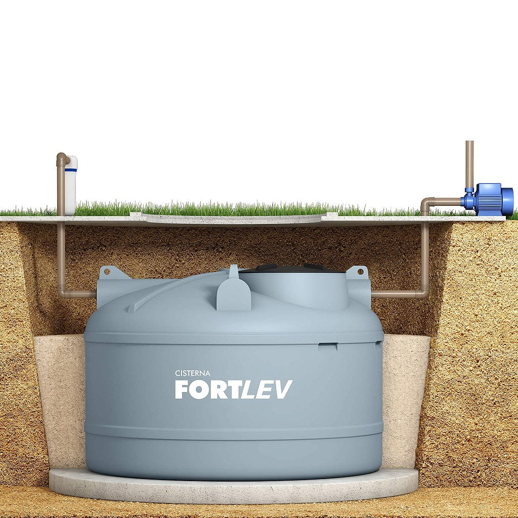 Encontraproduto.com.br - Cisterna Vertical com Tampa de 5.000L Fortlev