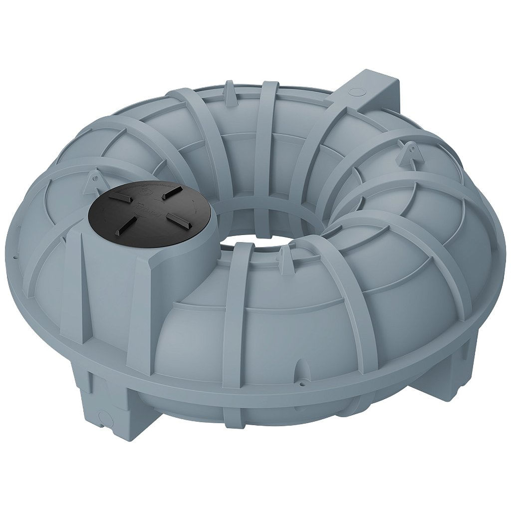 Encontraproduto.com.br - Cisterna Estrutural Polietileno 5.000L Cinza - Fortlev
