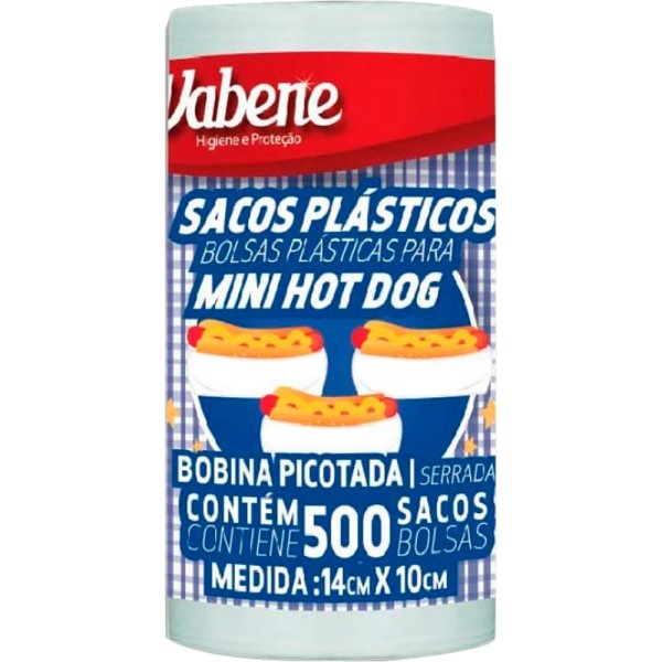 Encontraproduto.com.br - Saco Plástico P/ Hot Dog Cachorro Quente 14x10cm Rolo C/500u