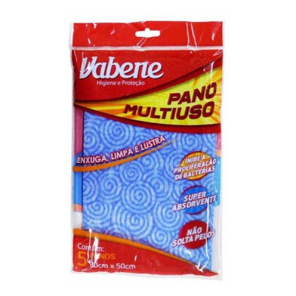 PANO MULT FUROS PACK C/5 30X50CM R.1217 IX.1 AZUL