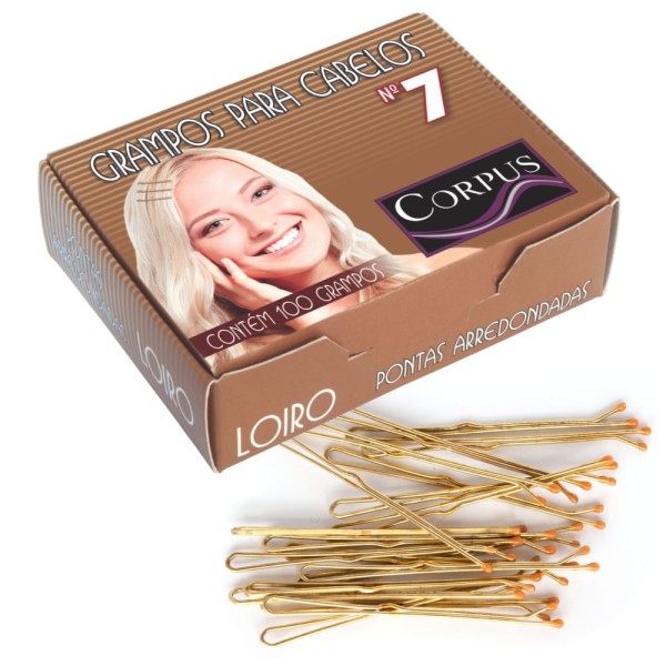 Encontraproduto.com.br - Grampo Para Cabelo Loiro Número 7 Corpus