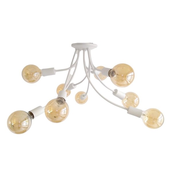Encontraproduto.com.br - Plafon Soprepor Aranha 165/9 Com 9 Lâmpadas Emalustres Branco