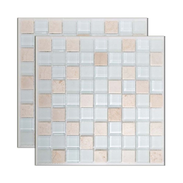 Pastilha de vidro 30x30cm mix Pastilha polar Vidro Real