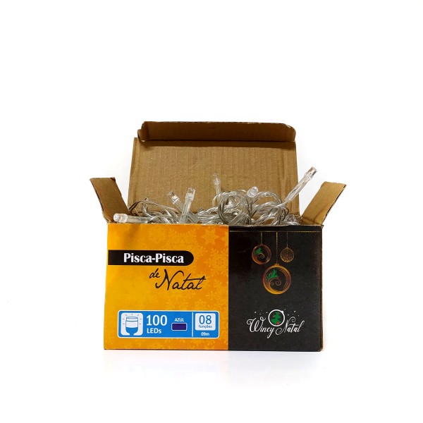Pisca-Pisca Azul 100 Leds 9 Metros Rio De Ouro