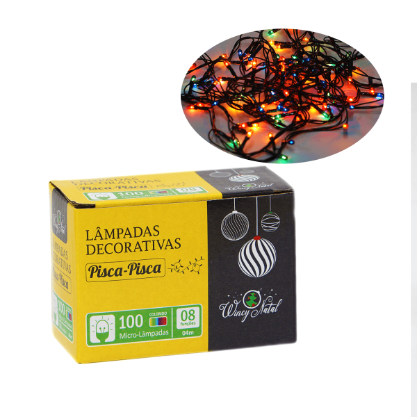 Encontraproduto.com.br - Pisca-Pisca Micro-Lâmpadas Colorido 4,15 Metros 220V Wincy