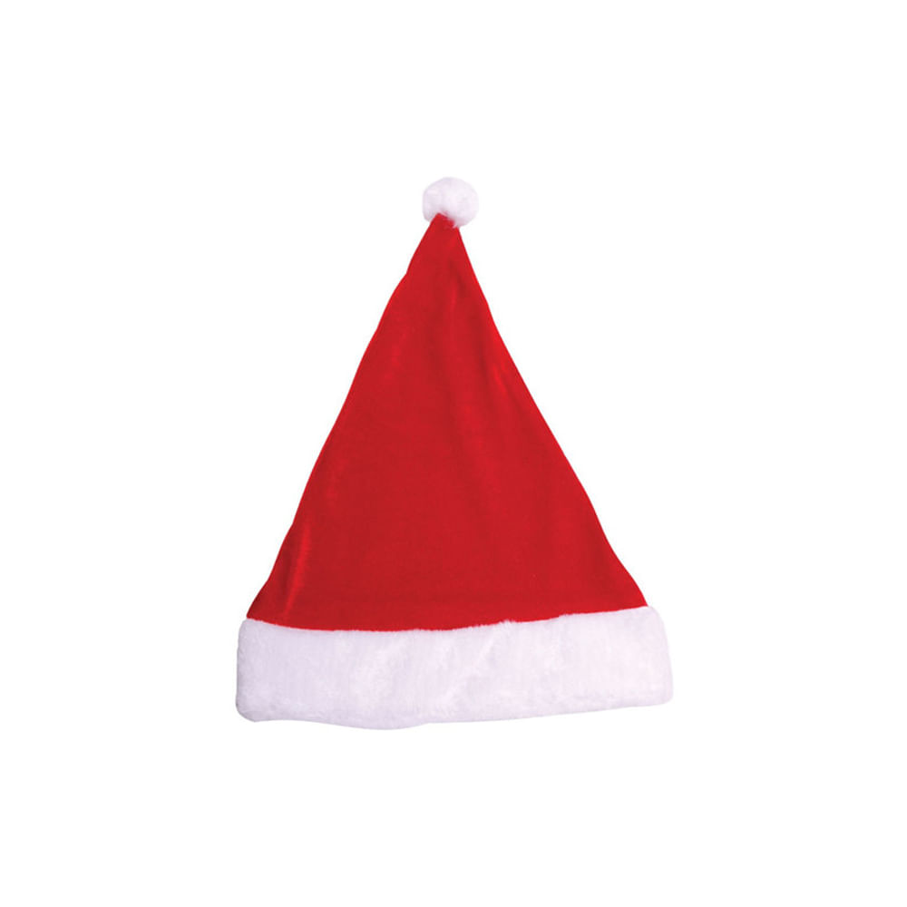 Gorro Papai Noel Veludo Vermelho 40 Cm Touca Natal