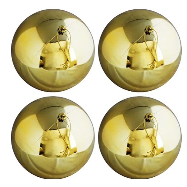 Encontraproduto.com.br - Kit Bolas Natal Dourada 4 Un - Wincy