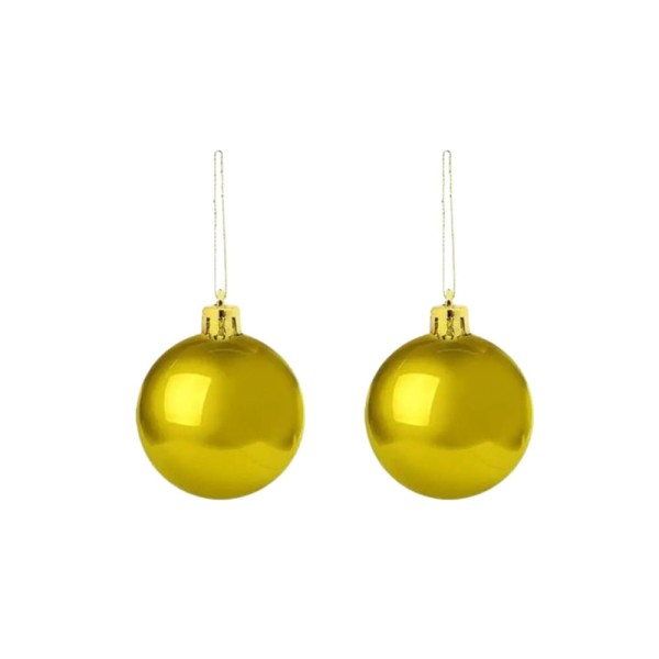 Encontraproduto.com.br - Kit Bolas Natal 6cm Lisa Brilho 2 Un - Wincy