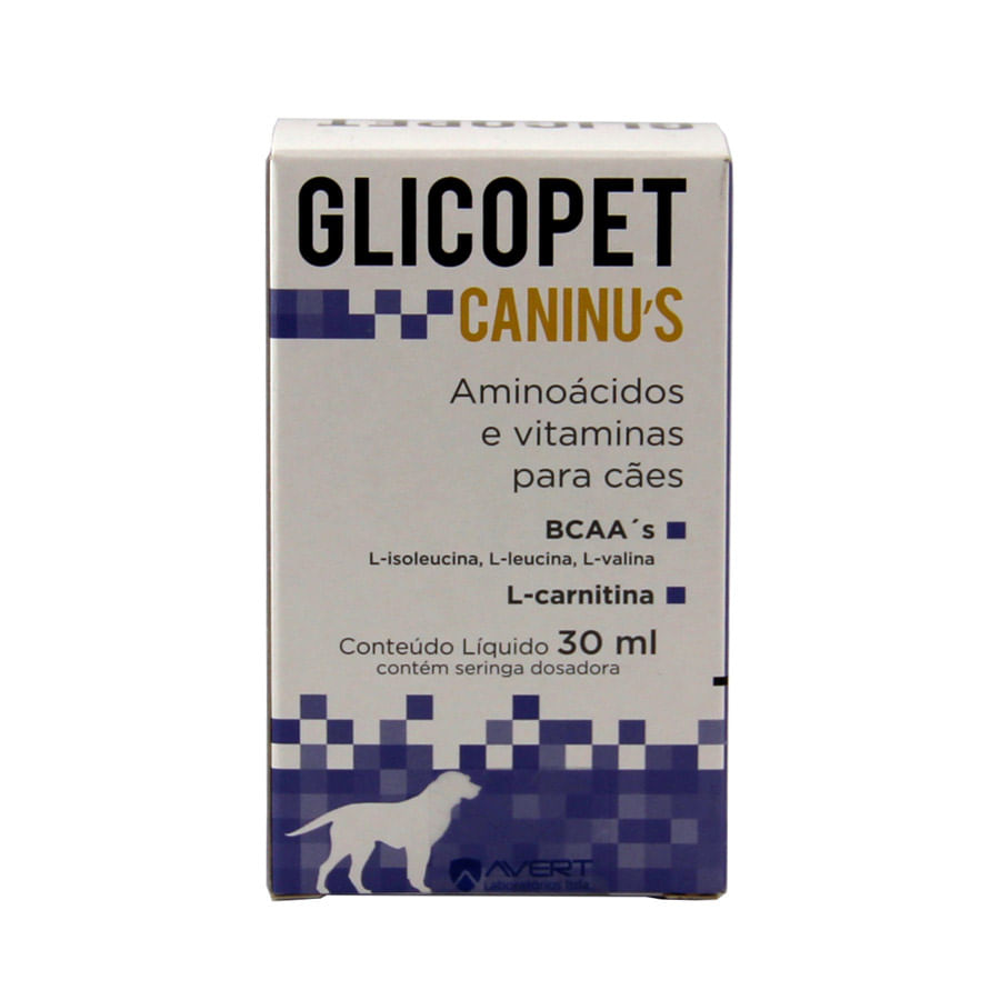 Encontraproduto.com.br - Glicopet Caninus 30ml Avert Suplemento para Cães