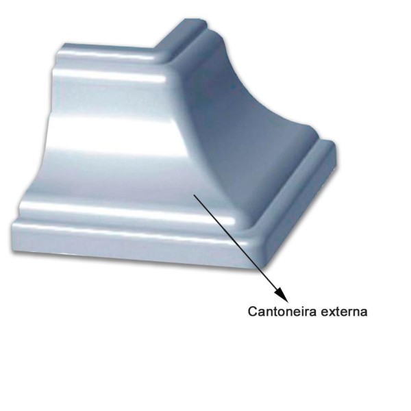 Encontraproduto.com.br - Cantoneira PVC Externa Agilize Para Rodaforro branco Gelo (4 peças)