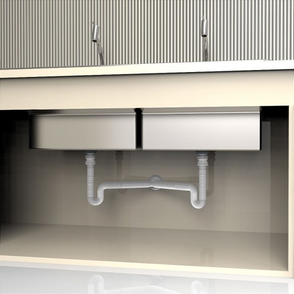 Encontraproduto.com.br - Sifão Tubo Extensivo Duplo Universal Branco 30205 Blukit