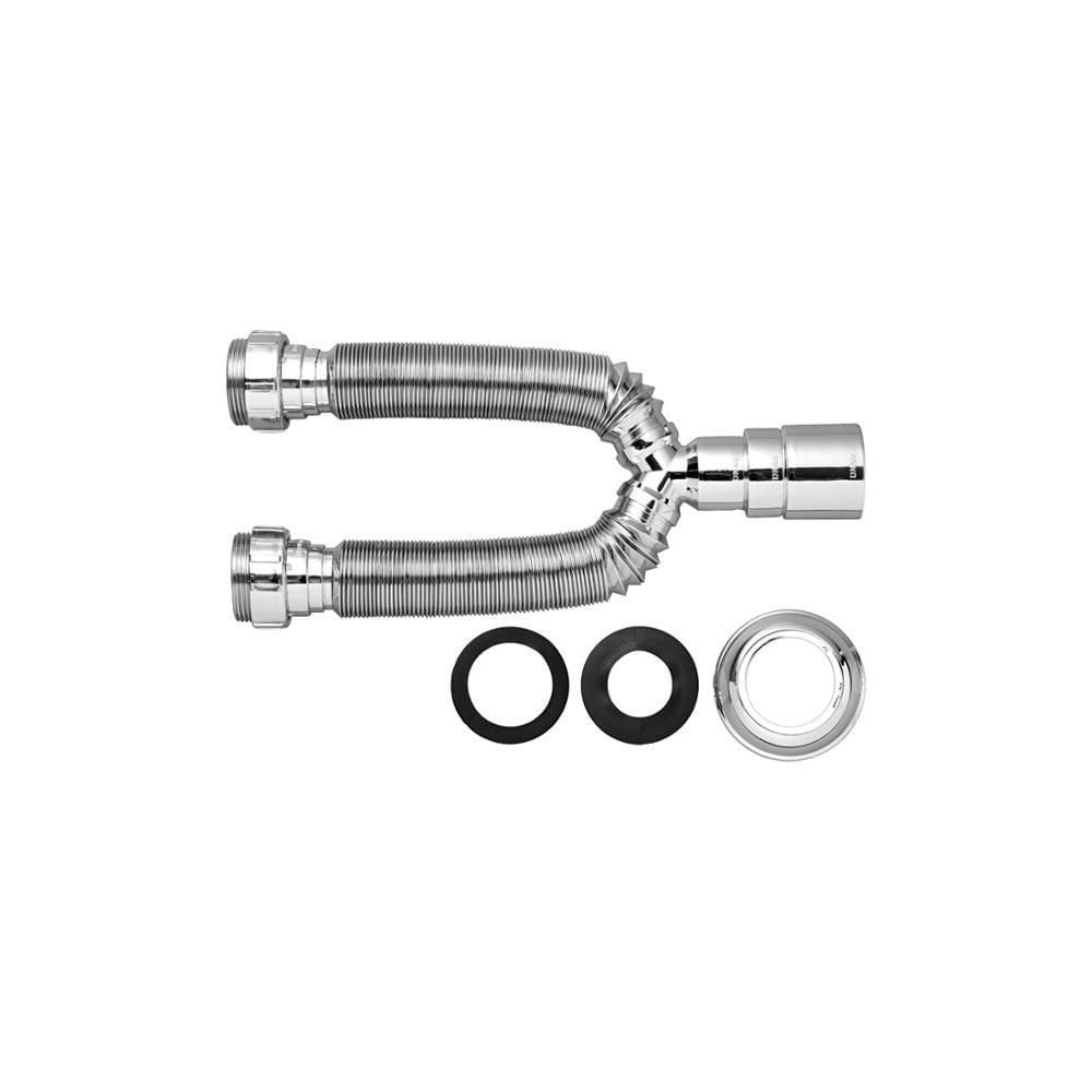 Encontraproduto.com.br - Sifão Tubo Extensivo Duplo Universal Cromado 31601 Blukit