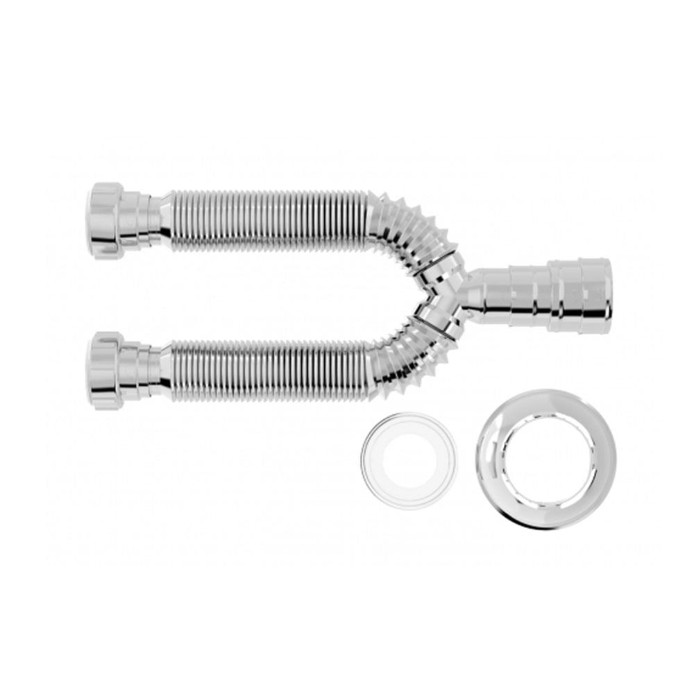 Encontraproduto.com.br - Sifão Tubo Extensivo Duplo Universal Cromado 31601 Blukit