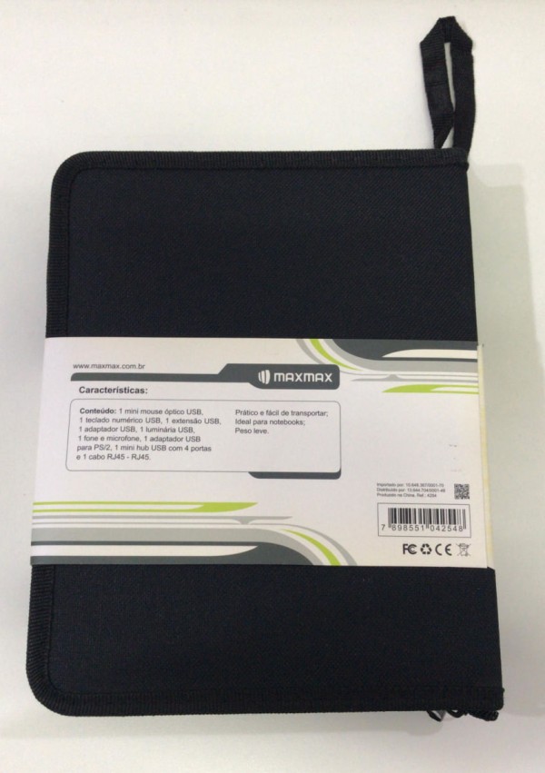 Encontraproduto.com.br - Kit Usb Viagem Mouse Teclado Num Hub Leitor Cartão Luminária