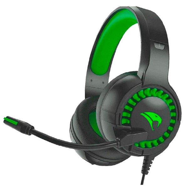 Encontraproduto.com.br - Headset Gamer Viper Pro Python 415 LED USB Preto e Verde