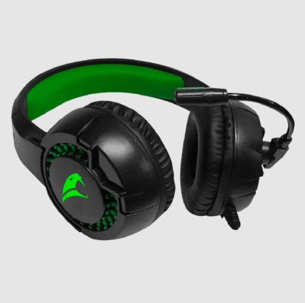 Encontraproduto.com.br - Headset Gamer Viper Pro Python 415 LED USB Preto e Verde