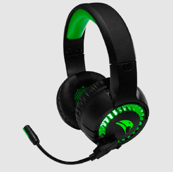Encontraproduto.com.br - Headset Gamer Viper Pro Python 415 LED USB Preto e Verde