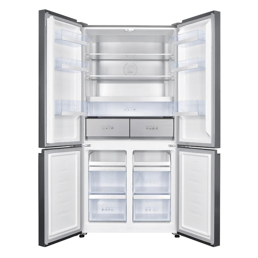 Encontraproduto.com.br - Geladeira TCL Multidoor C516CDN Inverter Frost Free Twin Eco Espaço Flex Metal Cooling Painel Digital com 4 Portas Inox - 516L