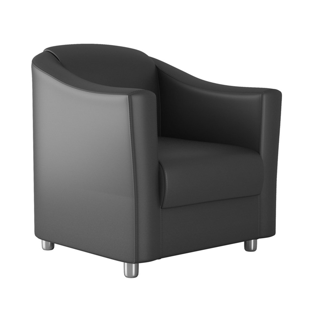 Encontraproduto.com.br - Poltrona Decorativa Bia com Estrutura Em Eucalipto - Espuma D20 - Tecido Corano Preto