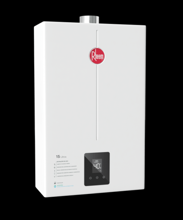 Encontraproduto.com.br - Aquecedor a Gás 15L GN Digital Exaustão Forçada Bivolt Rheem