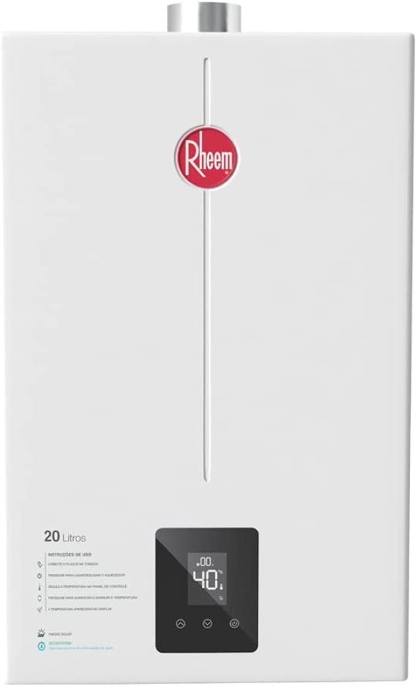 Encontraproduto.com.br - Aquecedor a Gás RB 20L GN Digital Exaustão Forçada Bivolt Rheem