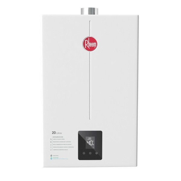 Encontraproduto.com.br - Aquecedor a Gás RB 20L GN Digital Exaustão Forçada Bivolt Rheem