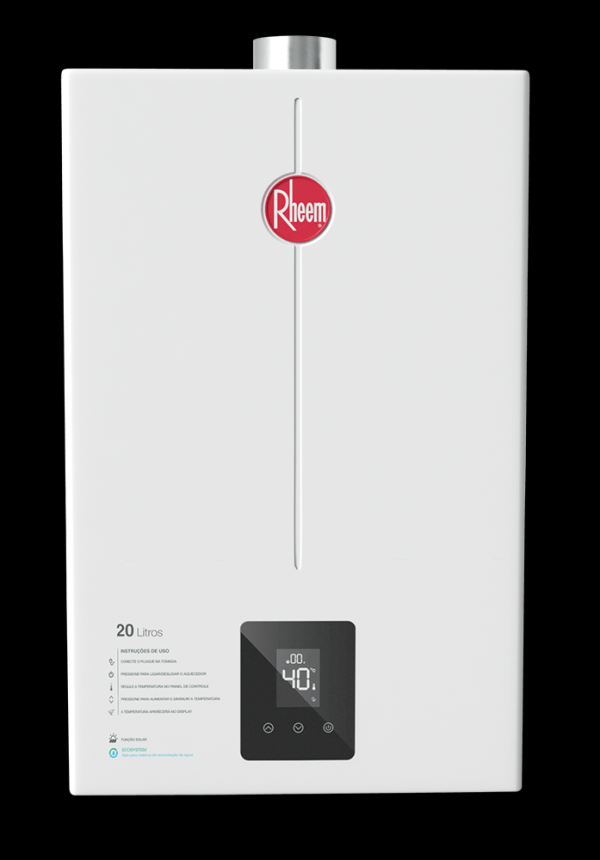 Encontraproduto.com.br - Aquecedor a Gás RB 20L GLP Digital Exaustão Forçada Bivolt Rheem