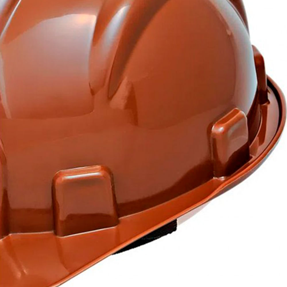 Encontraproduto.com.br - Capacete Deltaplus Aba Frontal Marrom Com Carneira Beryl