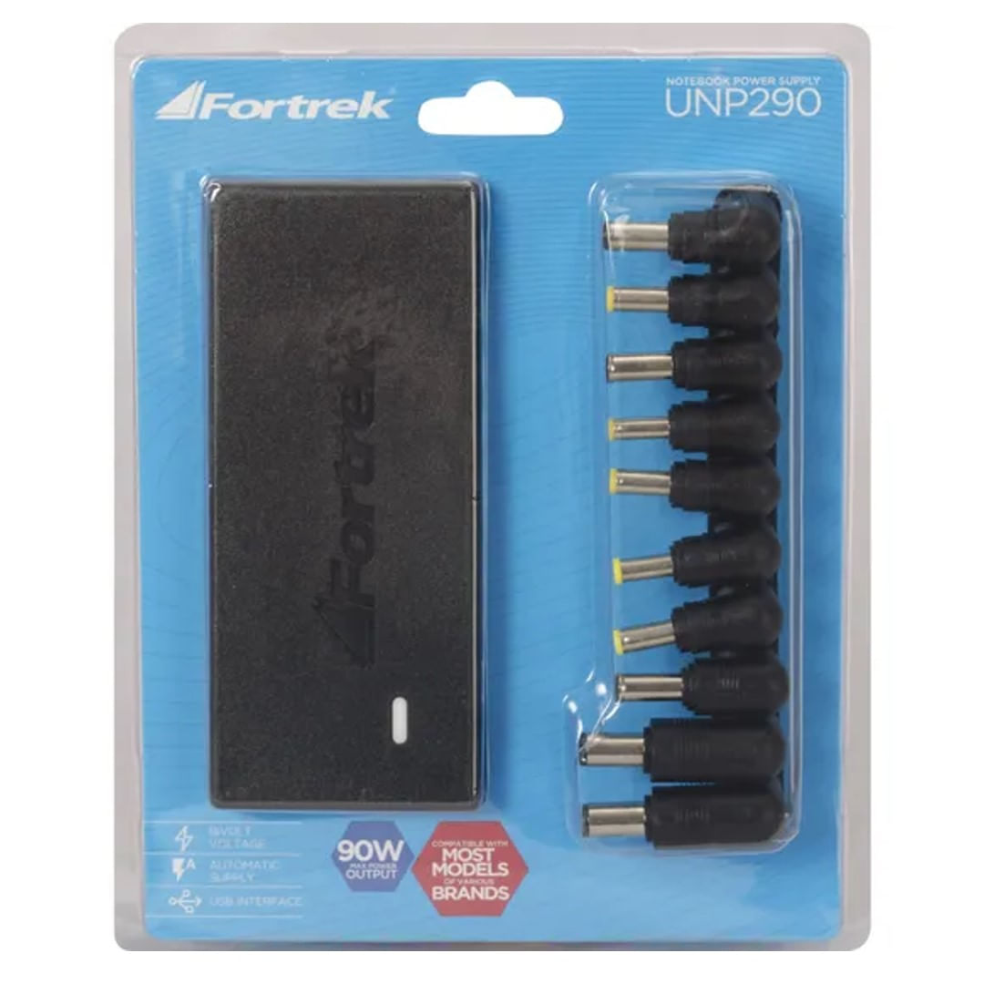 Encontraproduto.com.br - Fonte para Notebook Universal 90W com 10 Pinos Bivolt Fortrek
