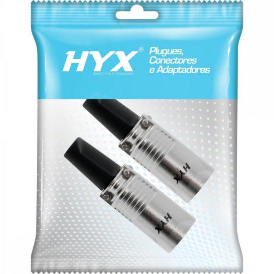 Conector XLR Macho 3 Pólos Niquelado HX028M HYXPCT / 2