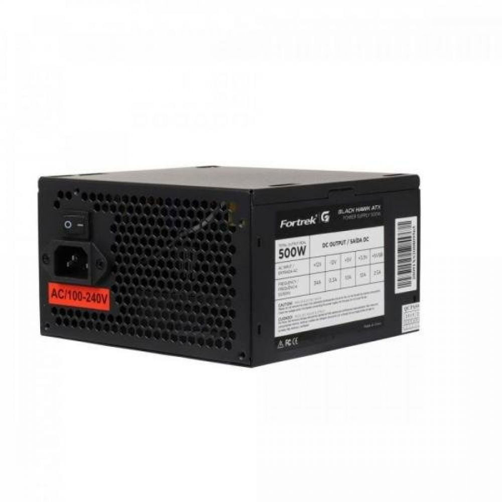 Encontraproduto.com.br - Fonte Gamer Atx Fortrek Black Hawk 500w 80 Plus Bronze Pfc Ativo [f002]