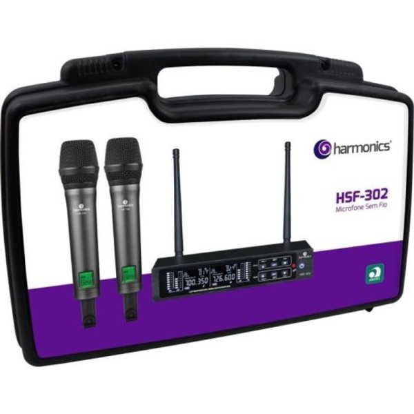 Encontraproduto.com.br - Microfone sem Fio Harmonics HSF300-2