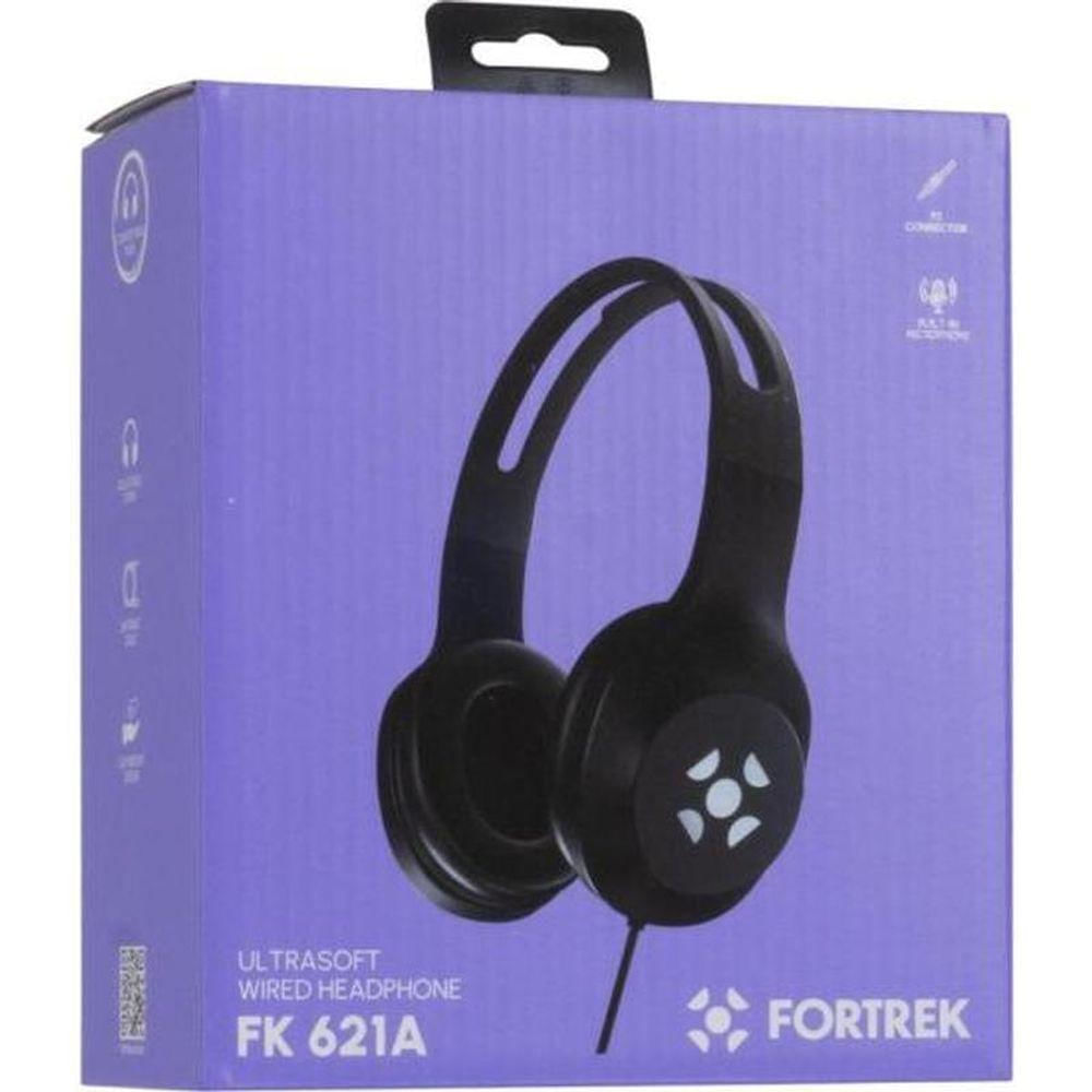 Encontraproduto.com.br - Fone De Ouvido Fortrek Fk 621a Com Microfone Preto