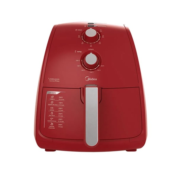Encontraproduto.com.br - Fritadeira Sem Óleo Midea Liva 4L Vermelha 220v - FRV42