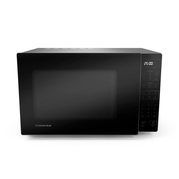 Encontraproduto.com.br - Micro-ondas Toshiba 35 Litros Cinza com Porta Preta EM35PA(GR) - 127 Volts