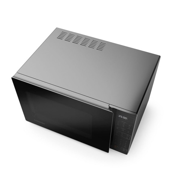 Encontraproduto.com.br - Micro-ondas Toshiba 35 Litros Cinza com Porta Preta EM35PA(GR) - 127 Volts