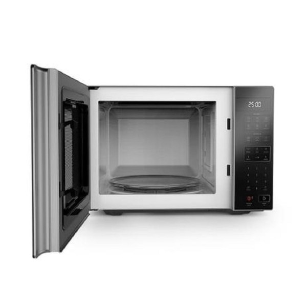 Encontraproduto.com.br - Micro-ondas Toshiba MM2-EM35PB(GM) 35L Tecnologia SmartPlate Cinza Com Porta Espelhada 220V
