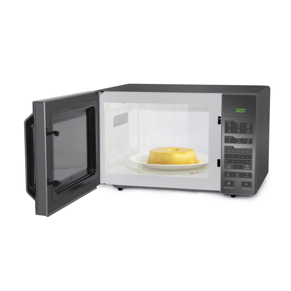 Encontraproduto.com.br - Micro-Ondas Midea 27 Litros com Puxador MXSA27S2 Prata Espelhado 220V