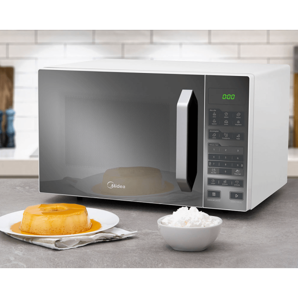 Encontraproduto.com.br - Micro-ondas Midea 35 Litros Branco Espelhado MXSA35E2 – 220 Volts