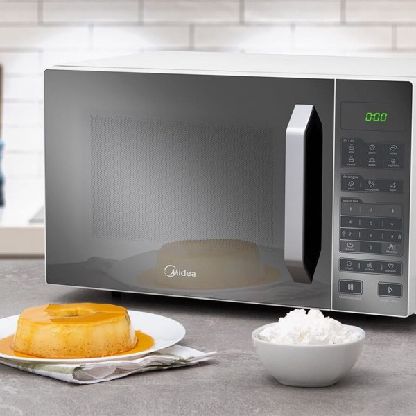 Encontraproduto.com.br - Micro-ondas Midea 35 Litros Branco Espelhado MXSA35E2 – 220 Volts
