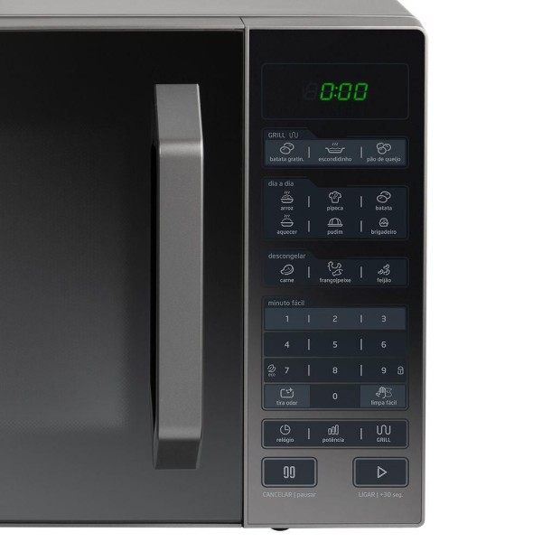 Encontraproduto.com.br - Micro-ondas 35L Grill Prata Espelhado Midea MXGA35S