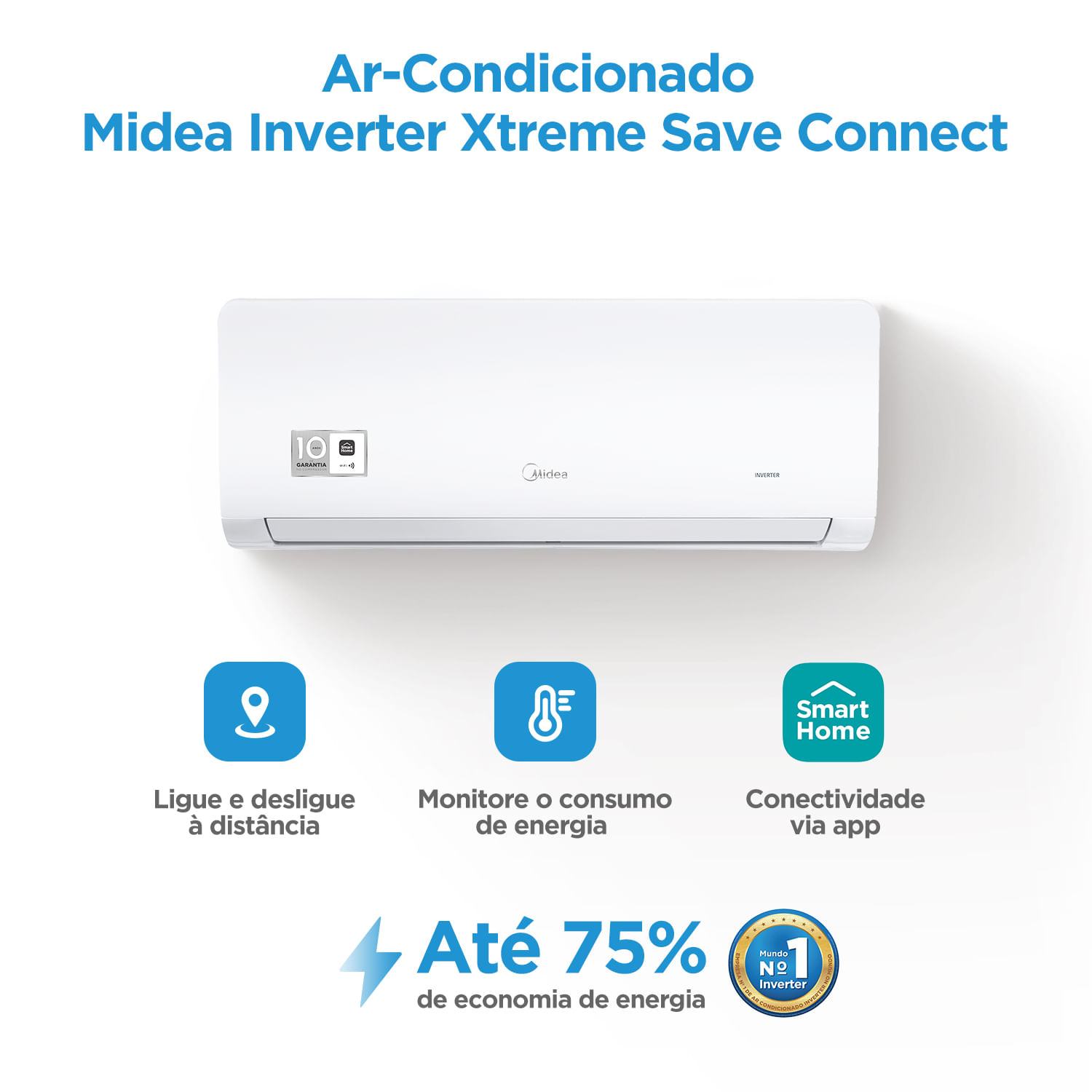Encontraproduto.com.br - Ar Condicionado Split Inverter Springer Midea Xtreme Save Connect 18000 BTUS Frio 220V 38AGVCI18M5